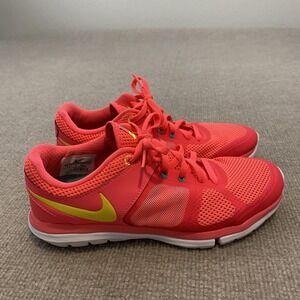 Nike Flex Shoes Womens Size 6.5 Pink Mesh Running Cushioned 642767-603 Sneakers